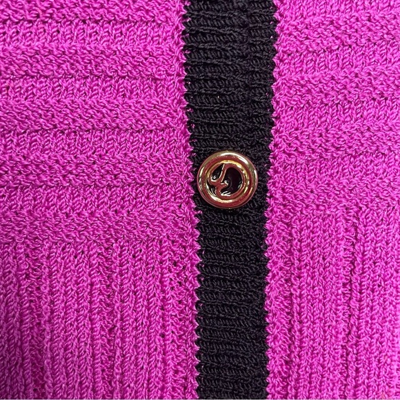 St. John Sport Preppy Tenniscore Ribbed Knit Wool Blend Polo - Picture 4 of 11